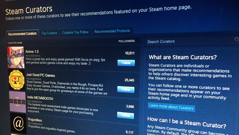 Illustration for article titled Valve Still Hasn't Fixed Steam Curators